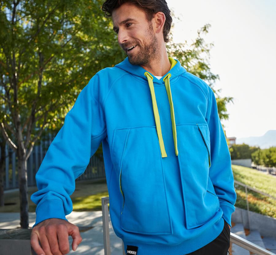 Hoka One One Womens Hoodie - Bondi - Blue - DZXN69804